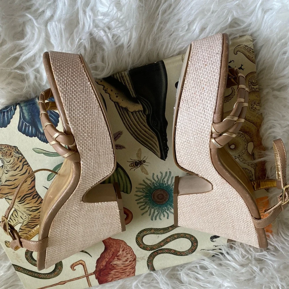 Kate spade platform sandals‎ woven wedge heels